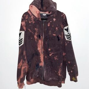 MLcollection 1/1 custom made distressed hoodie L​​​​​
